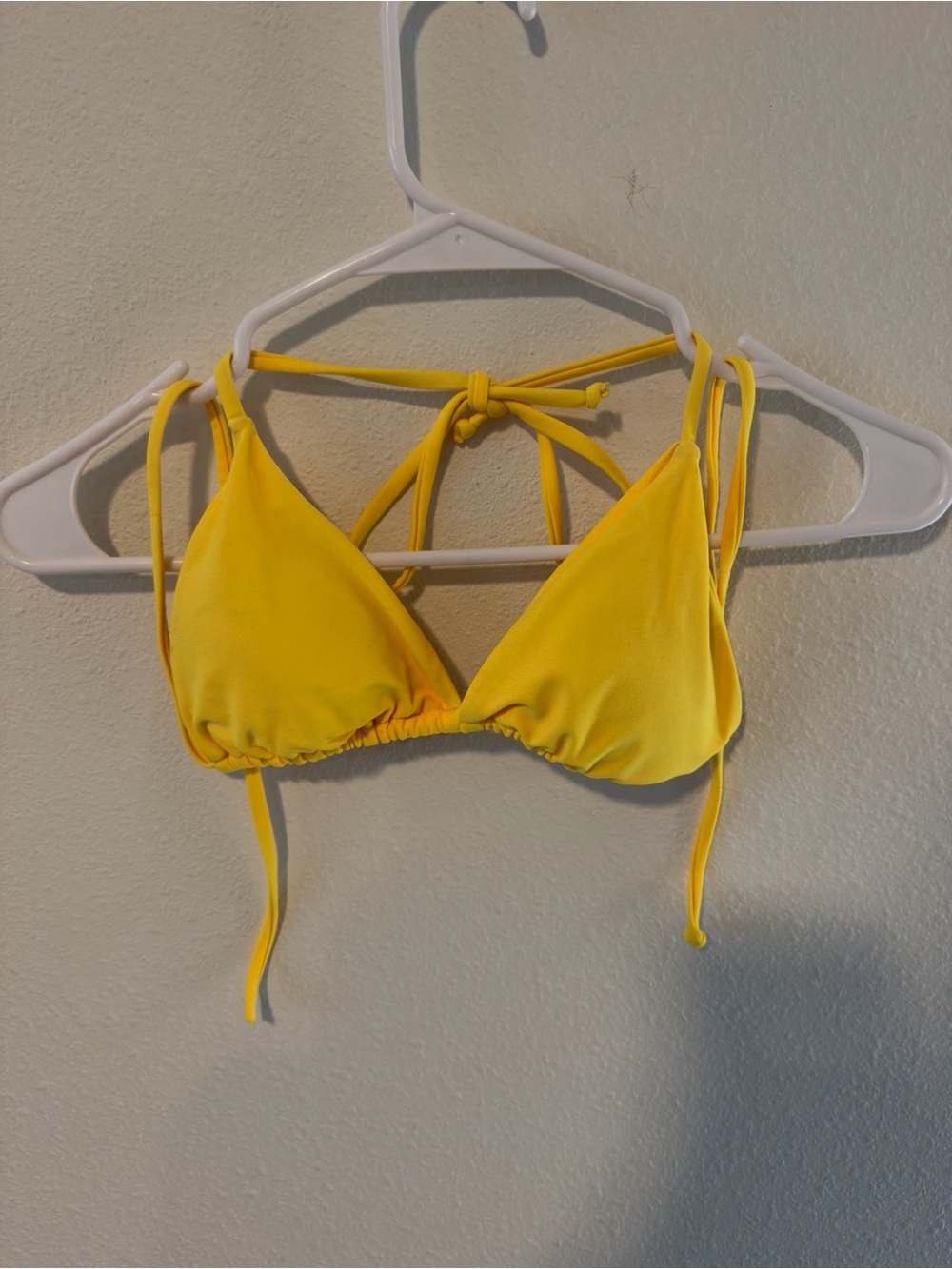 Yellow Triangle Bikini Top